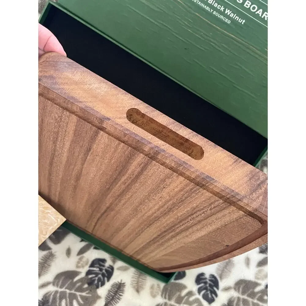 Walnut Cutting Board with Compartments 17x13x1.6 Inch, Walnut Wood
